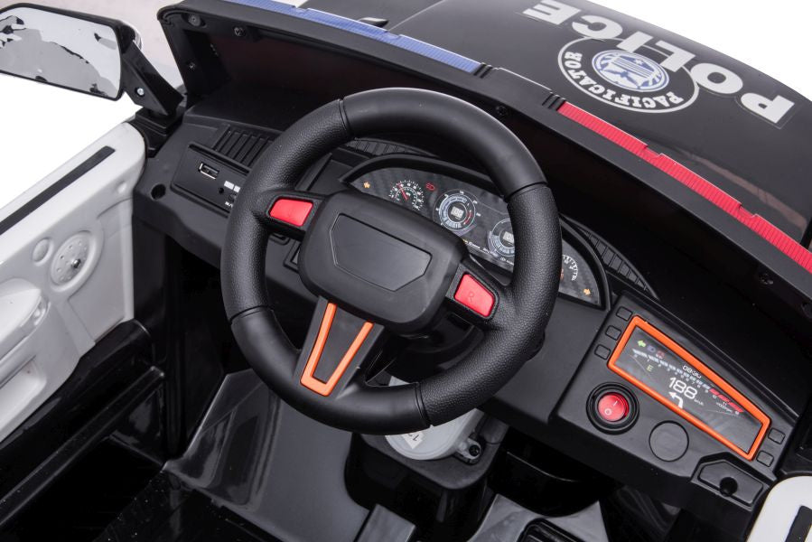 Elektrické autíčko BBH-021 policie černé – s dálkovým ovládáním