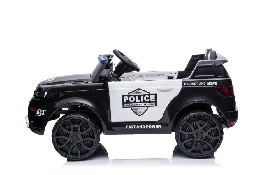 Elektrické autíčko BBH-021 policie černé – s dálkovým ovládáním