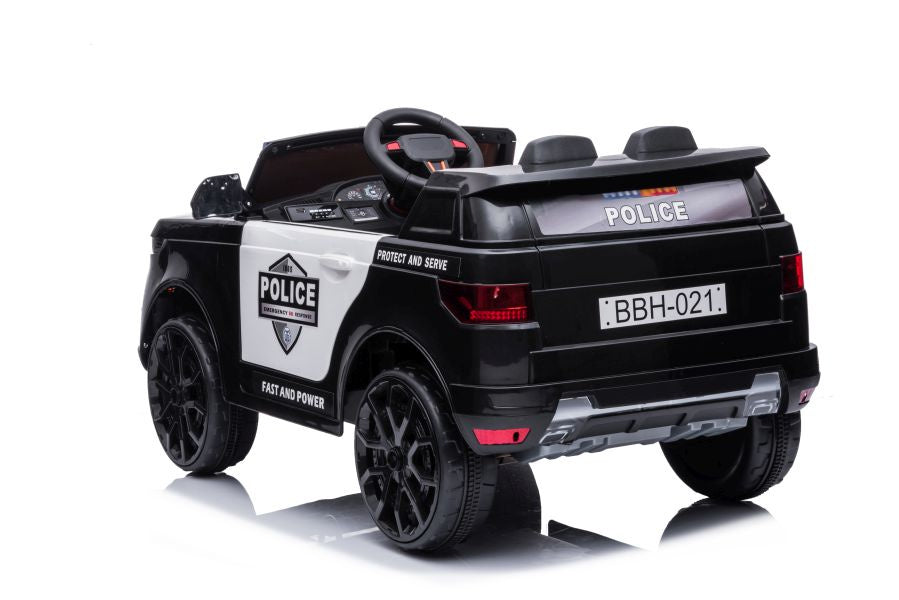 Elektrické autíčko BBH-021 policie černé – s dálkovým ovládáním
