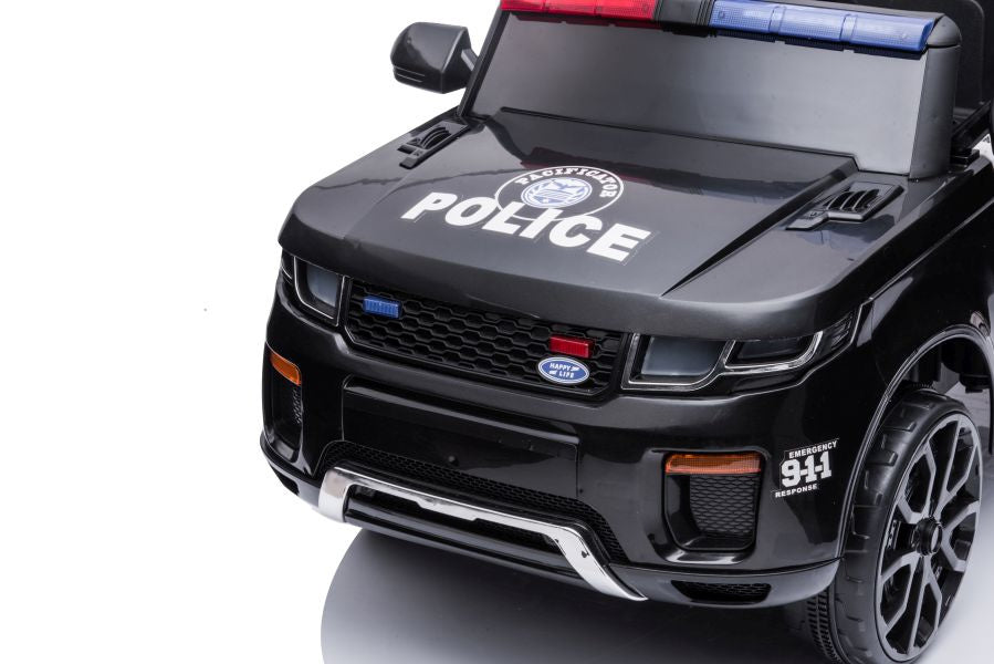 Elektrické autíčko BBH-021 policie černé – s dálkovým ovládáním