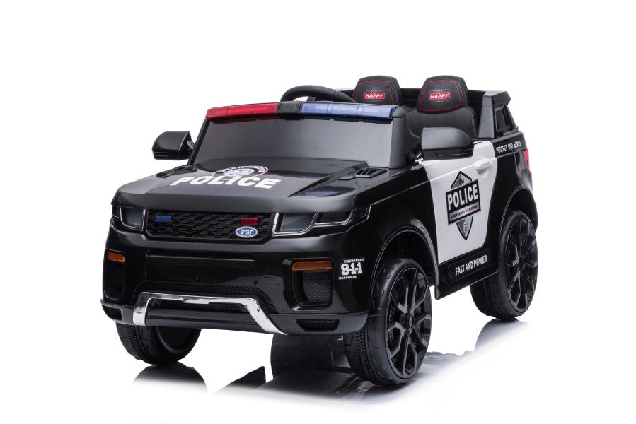 Elektrické autíčko BBH-021 policie černé – s dálkovým ovládáním