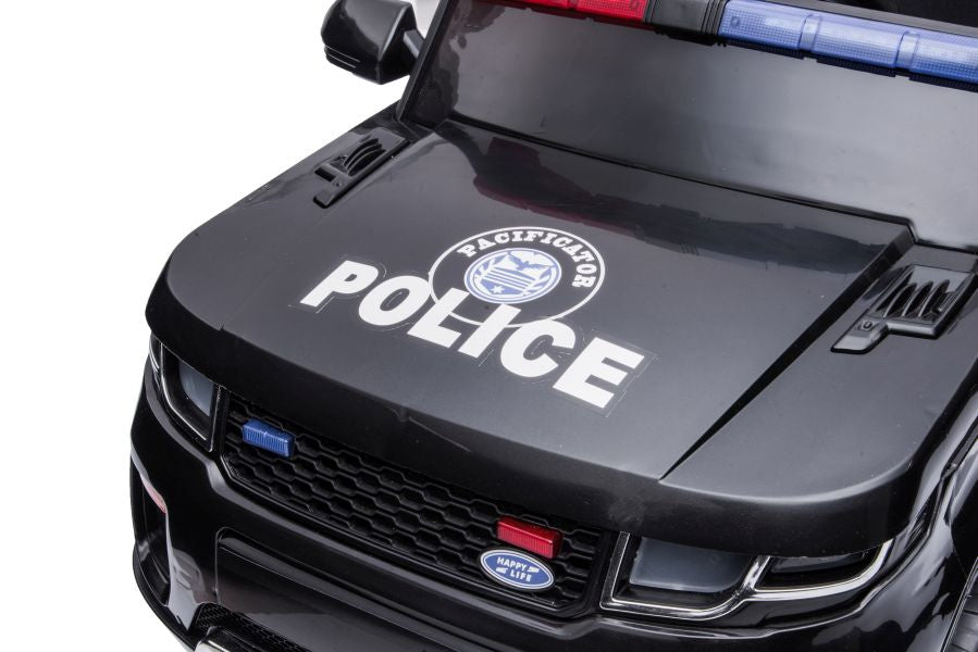 Elektrické autíčko BBH-021 policie černé – s dálkovým ovládáním
