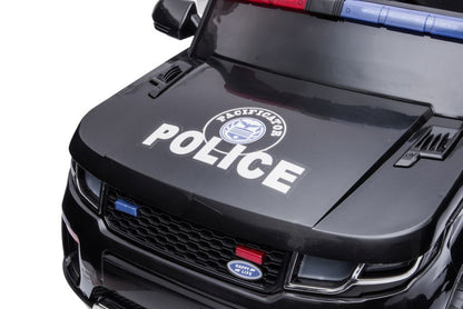 Elektrické autíčko BBH-021 policie černé – s dálkovým ovládáním