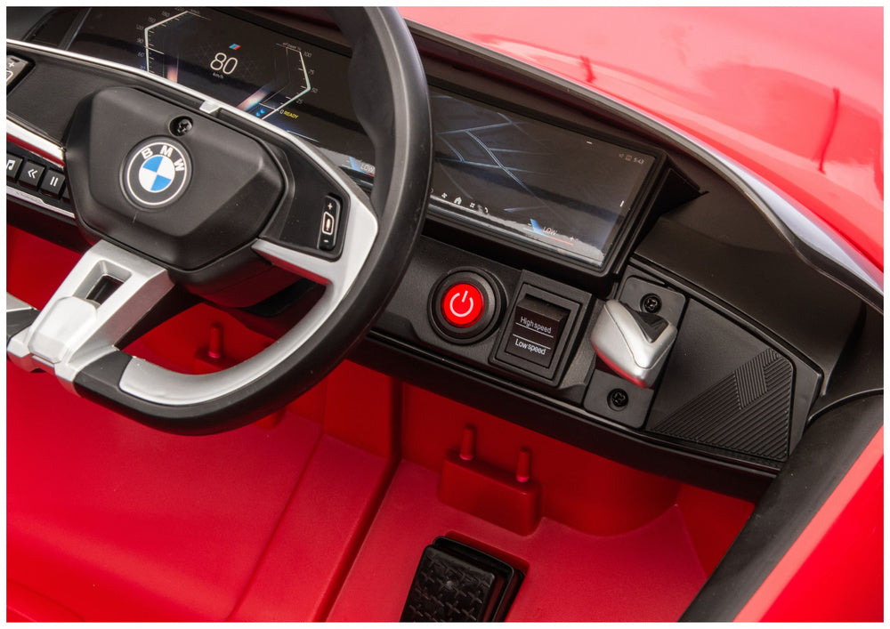 Elektrické autíčko BMW i4 4x4 s dálkovým ovládáním – červené