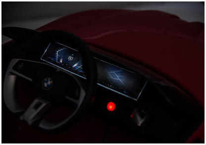 Elektrické autíčko BMW i4 4x4 s dálkovým ovládáním – červené
