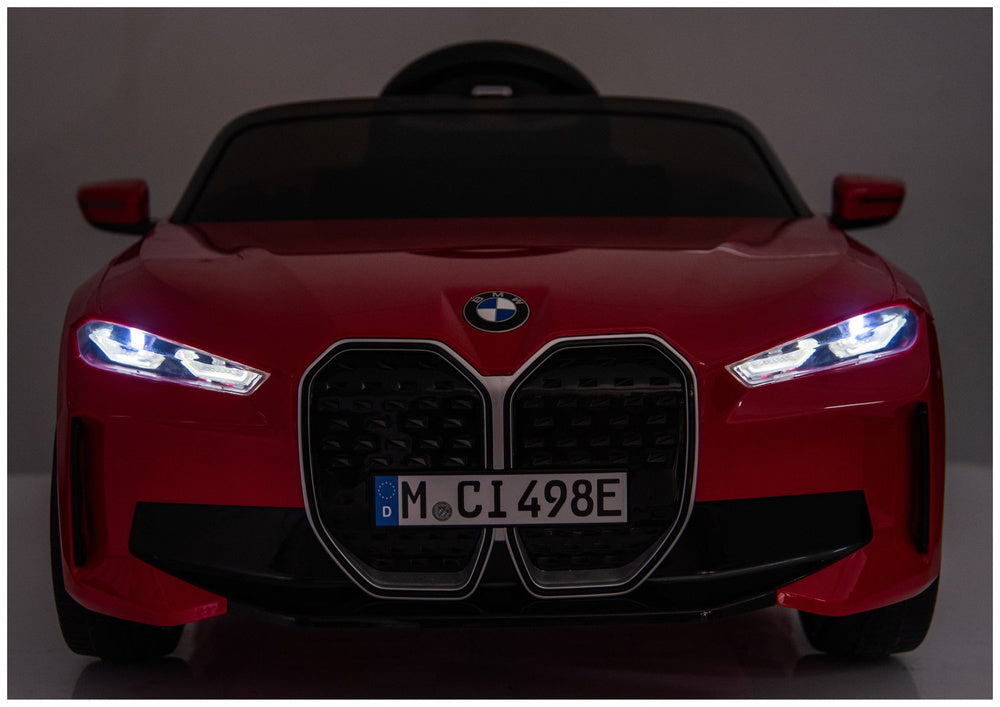 Elektrické autíčko BMW i4 4x4 s dálkovým ovládáním – červené