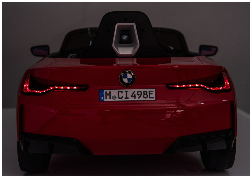 Elektrické autíčko BMW i4 4x4 s dálkovým ovládáním – červené