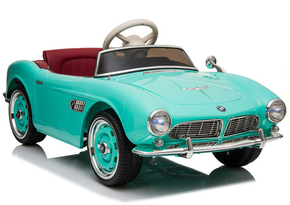 Elektrické autíčko BMW Retro SX1938 pro děti – světle modré