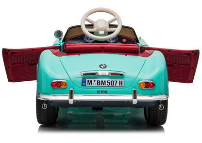 Elektrické autíčko BMW Retro SX1938 pro děti – světle modré