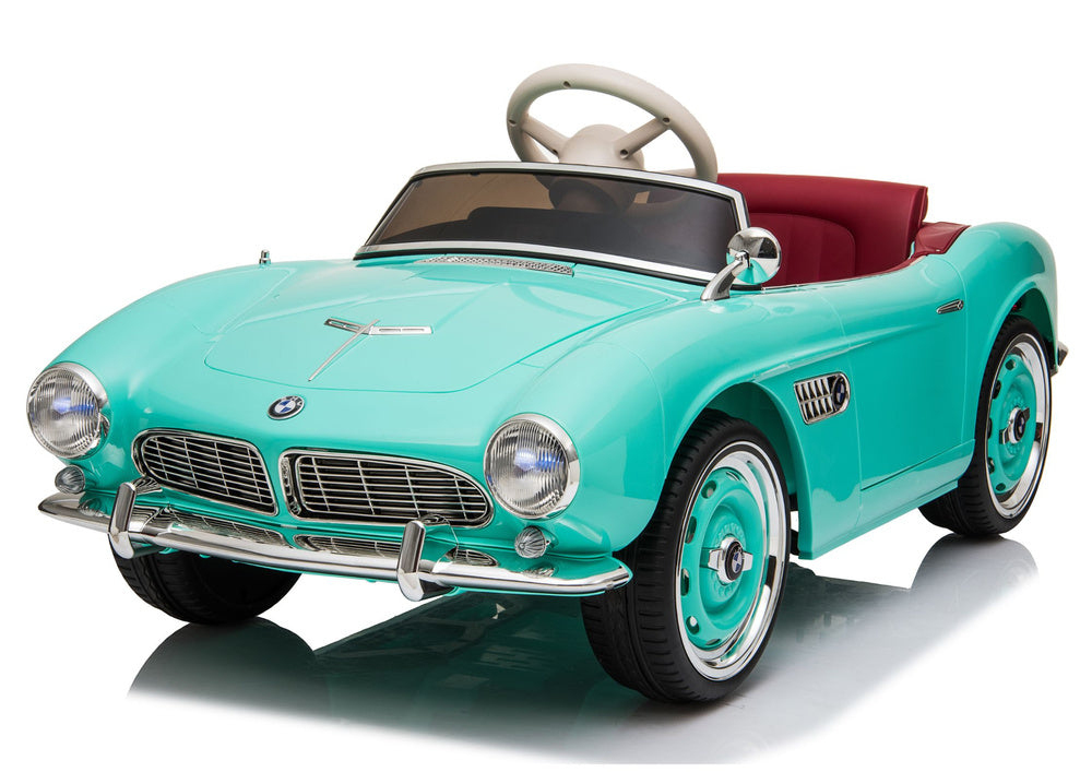 Elektrické autíčko BMW Retro SX1938 pro děti – světle modré