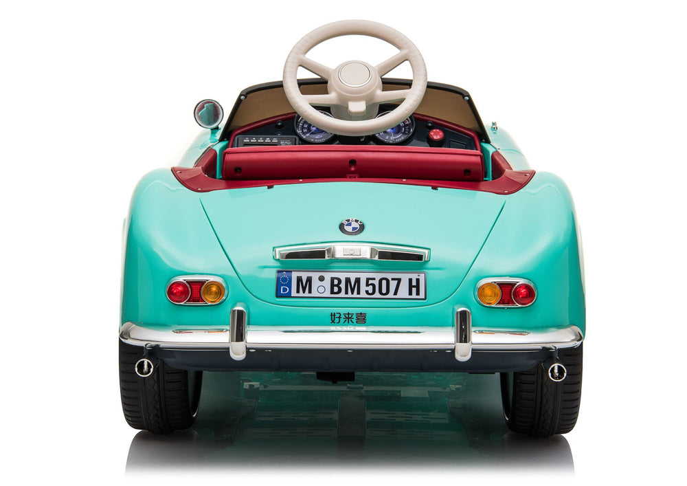 Elektrické autíčko BMW Retro SX1938 pro děti – světle modré
