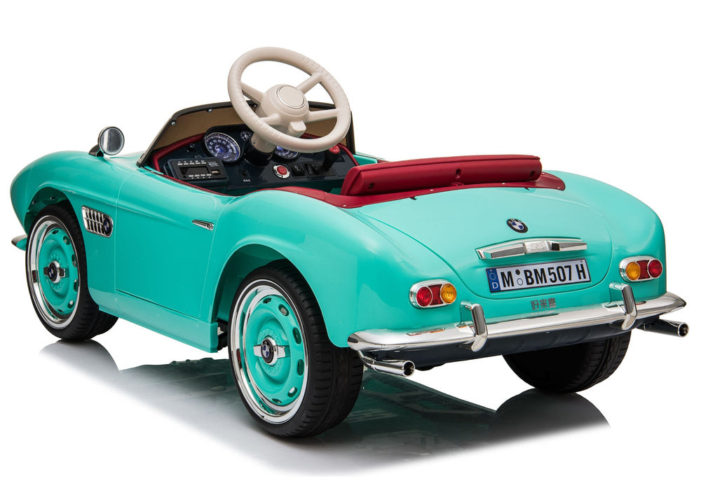 Elektrické autíčko BMW Retro SX1938 pro děti – světle modré