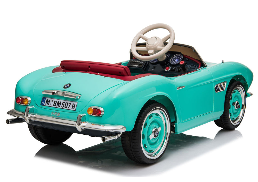 Elektrické autíčko BMW Retro SX1938 pro děti – světle modré