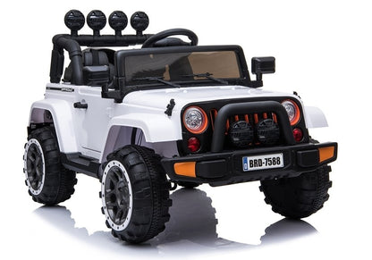 Elektrické autíčko Jeep BRD-7588 bílé 4x4 s ovladačem – Jeep