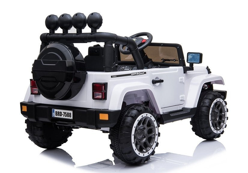 Elektrické autíčko Jeep BRD-7588 bílé 4x4 s ovladačem – Jeep