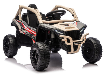 Elektrické autíčko Kawasaki JS330 24V 30kg – černé a béžové