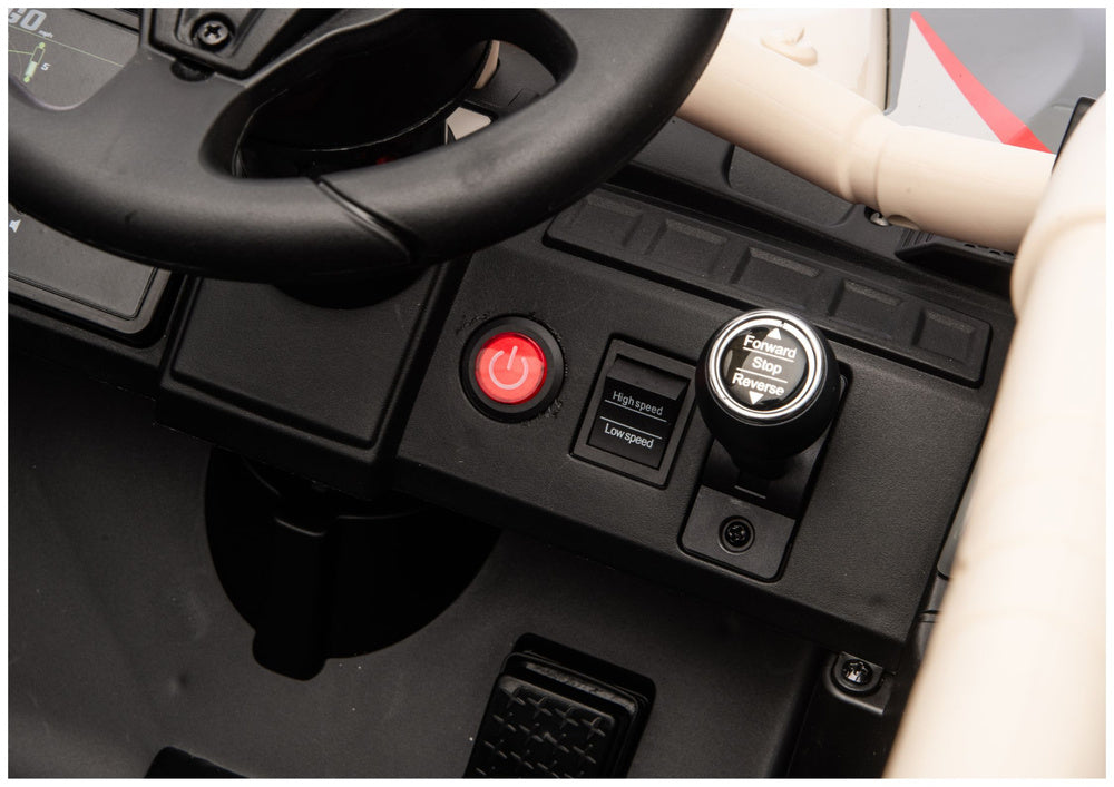 Elektrické autíčko Kawasaki JS330 24V 30kg – černé a béžové