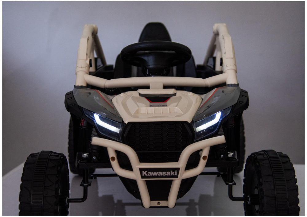 Elektrické autíčko Kawasaki JS330 24V 30kg – černé a béžové