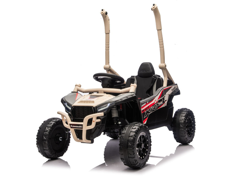 Elektrické autíčko Kawasaki JS330 24V 30kg – černé a béžové