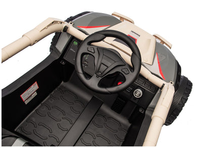 Elektrické autíčko Kawasaki JS330 24V 30kg – černé a béžové