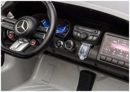 Elektrické autíčko Mercedes GT63 AMG pro děti 24V – světle šedé