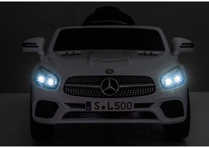 Elektrické autíčko Mercedes SL500 bílé s dálkovým ovládáním