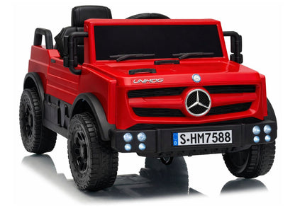 Elektrické autíčko Mercedes Unimog červené pro děti – HM7588