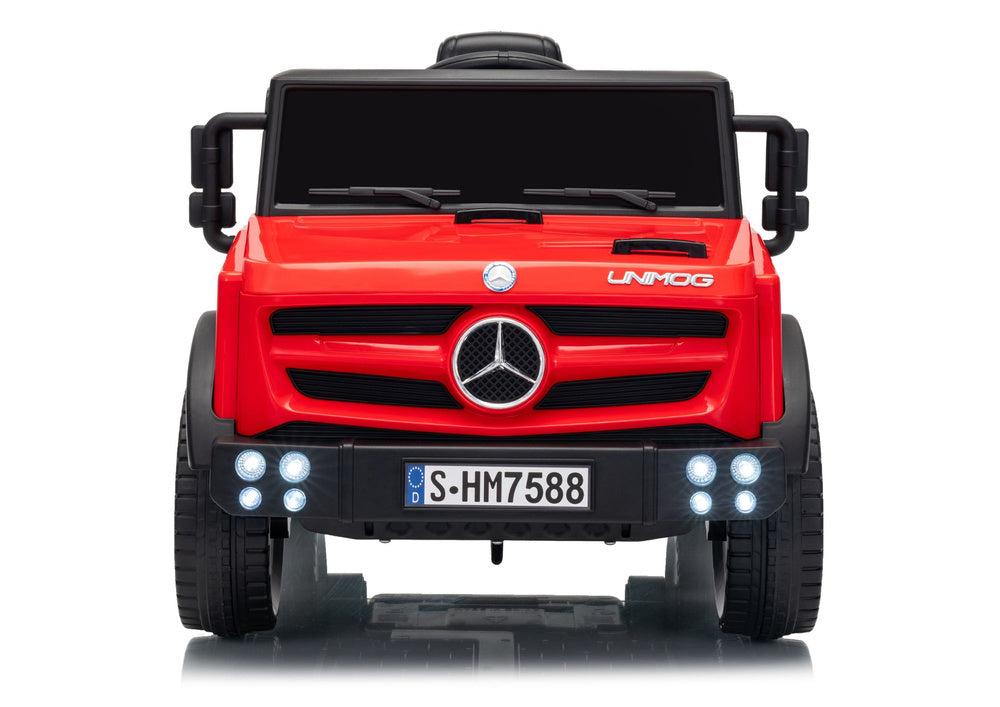 Elektrické autíčko Mercedes Unimog červené pro děti – HM7588