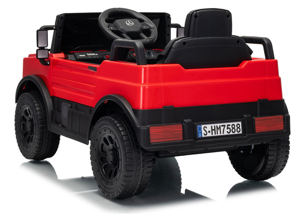 Elektrické autíčko Mercedes Unimog červené pro děti – HM7588