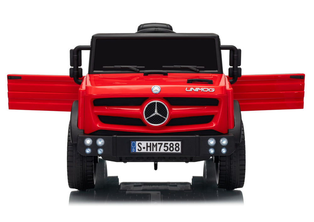 Elektrické autíčko Mercedes Unimog červené pro děti – HM7588
