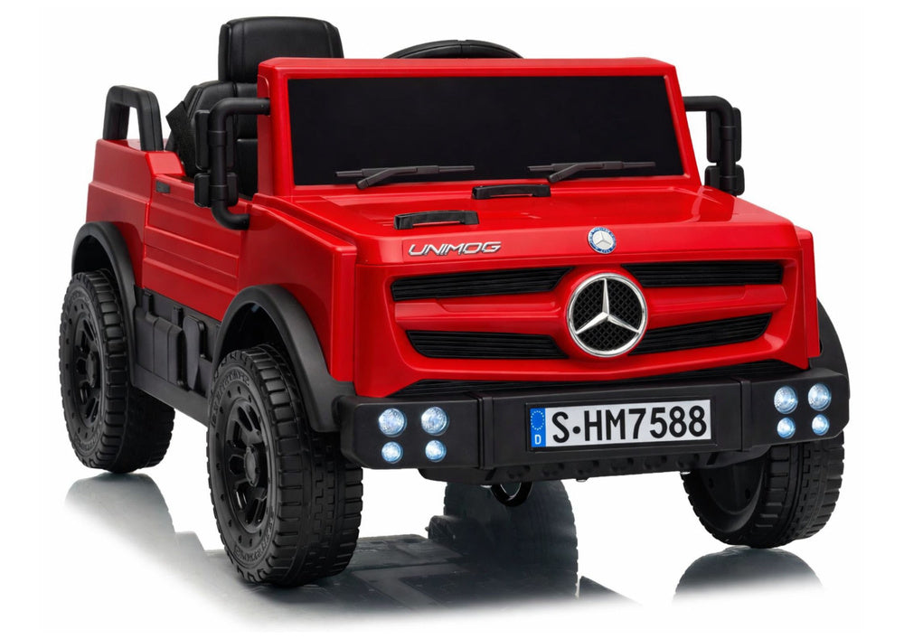 Elektrické autíčko Mercedes Unimog červené pro děti – HM7588