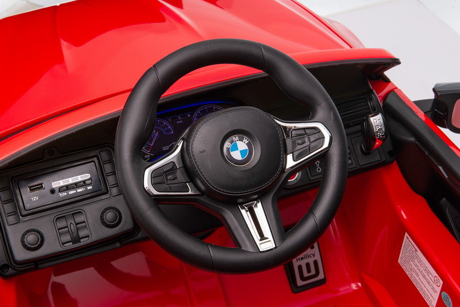 Elektrické auto BMW M5 s plošinou pro rodiče červené lakované