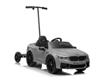 Elektrické auto BMW M5 s plošinou pro rodiče stříbrné lakované