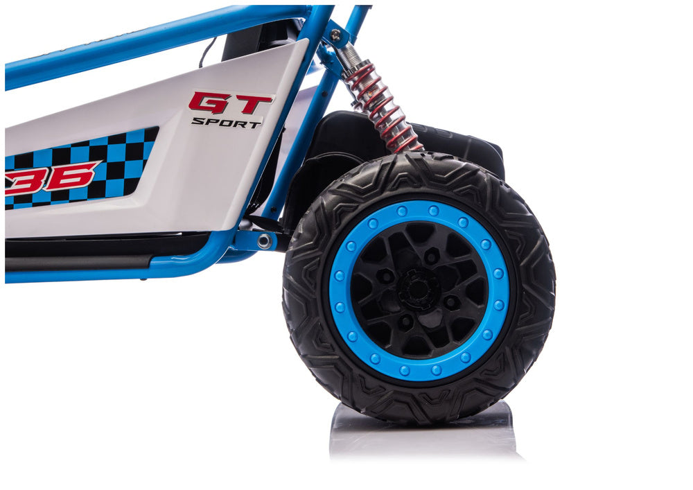 Elektrické auto DM-107 24V s tichým motorem – modré