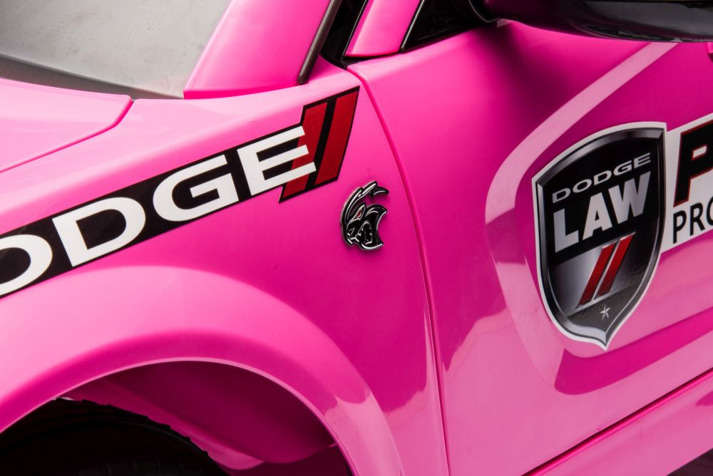 Elektrické auto Dodge Charger policejní růžové na akumulátor