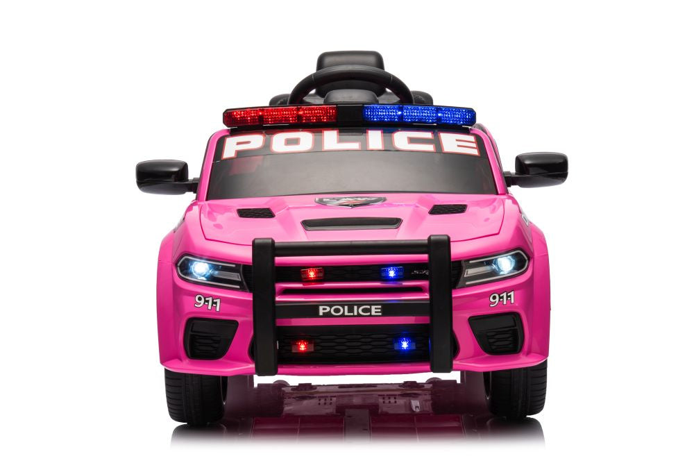 Elektrické auto Dodge Charger policejní růžové na akumulátor