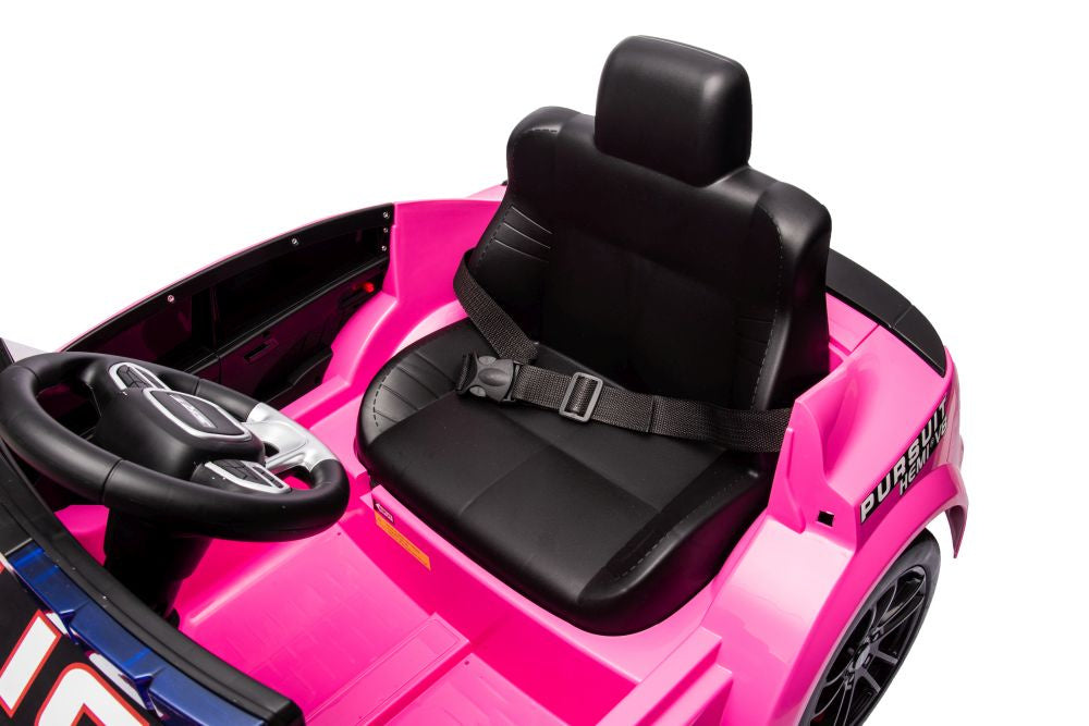 Elektrické auto Dodge Charger policejní růžové na akumulátor