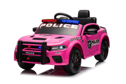 Elektrické auto Dodge Charger policejní růžové na akumulátor