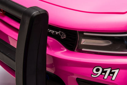Elektrické auto Dodge Charger policejní růžové na akumulátor