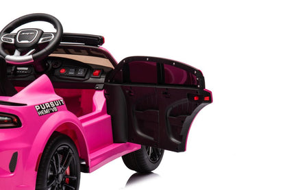 Elektrické auto Dodge Charger policejní růžové na akumulátor