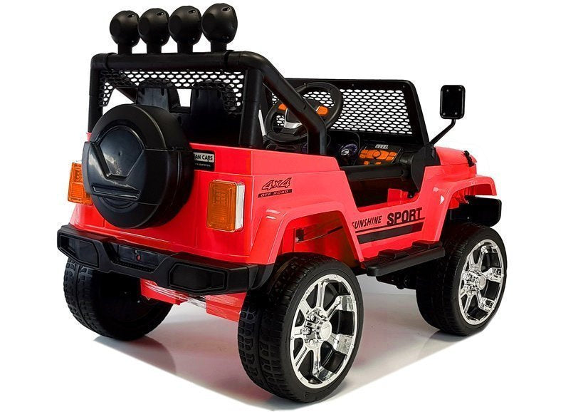 Elektrické auto Jeep 4x45W – na akumulátor | červené