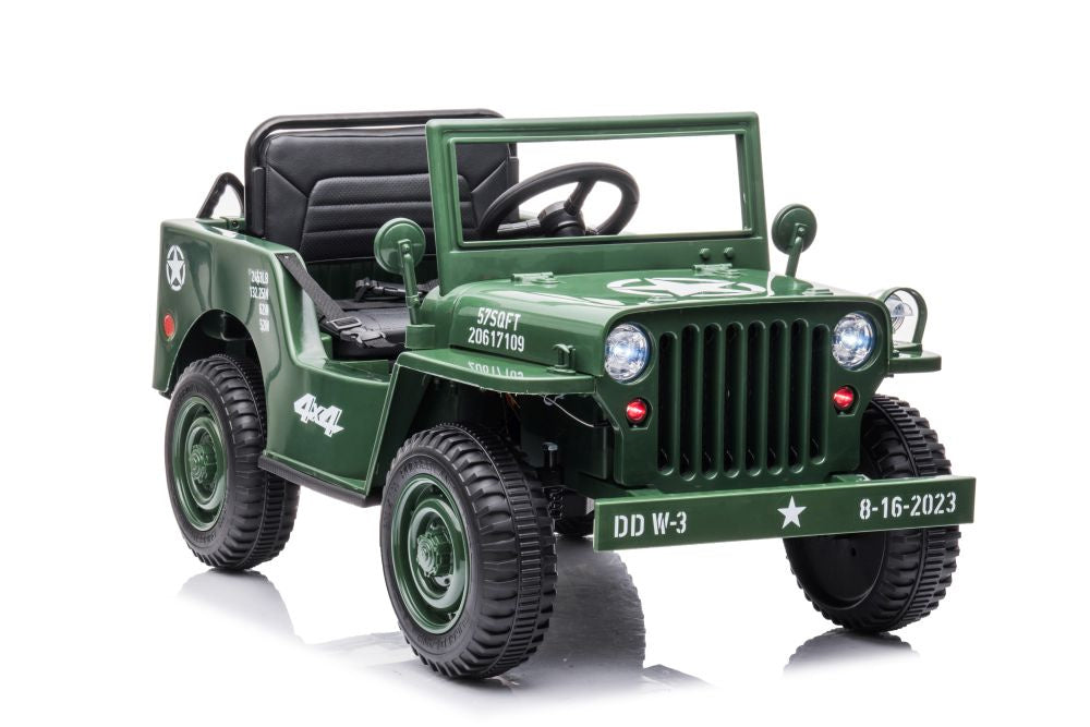Elektrické auto JH 103 – 4x4 pohon | vojenská zelená