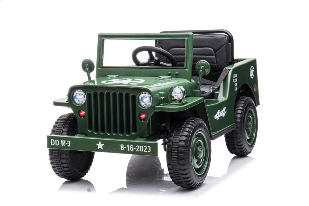 Elektrické auto JH 103 – 4x4 pohon | vojenská zelená