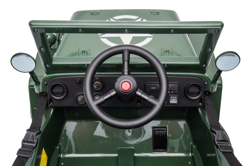 Elektrické auto JH 103 – 4x4 pohon | vojenská zelená