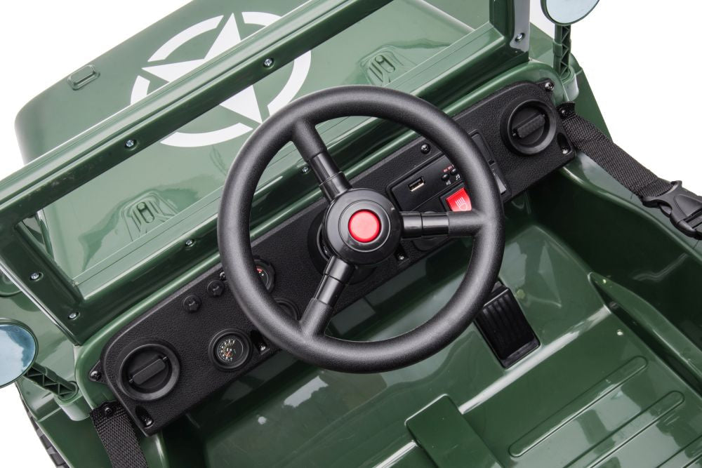 Elektrické auto JH 103 – 4x4 pohon | vojenská zelená