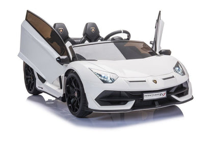Elektrické auto Lamborghini Aventador na akumulátor – bílé
