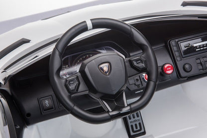 Elektrické auto Lamborghini Aventador na akumulátor – bílé