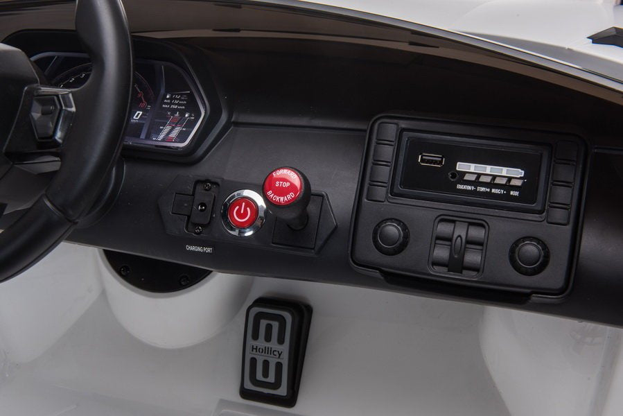 Elektrické auto Lamborghini Aventador na akumulátor – bílé