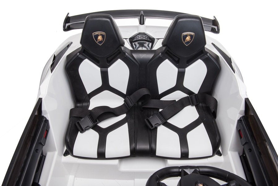 Elektrické auto Lamborghini Aventador na akumulátor – bílé