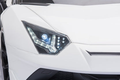 Elektrické auto Lamborghini Aventador na akumulátor – bílé
